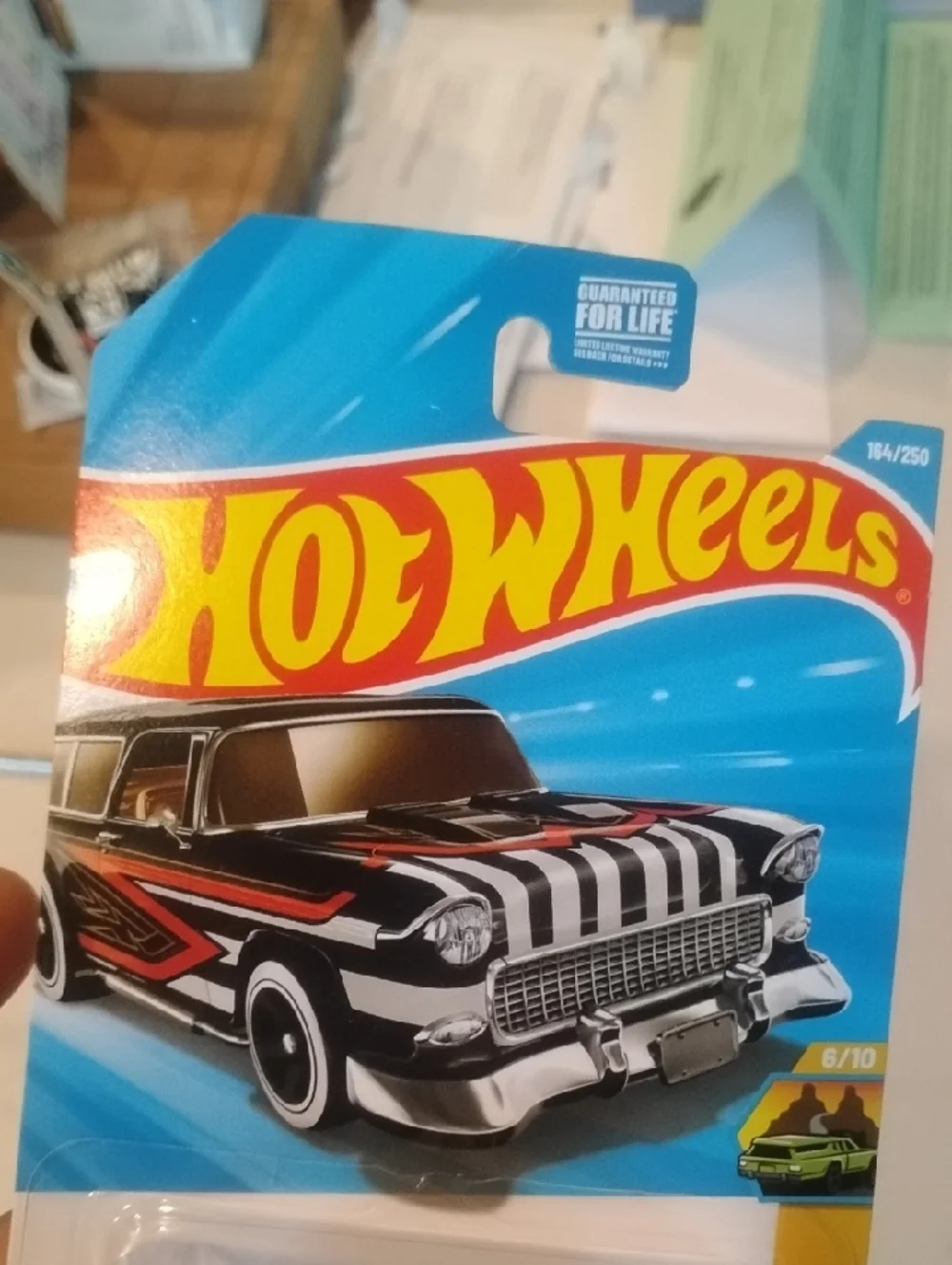 Mattel Hot Wheels Classic '55 Nomad Black with Orange & White Accents